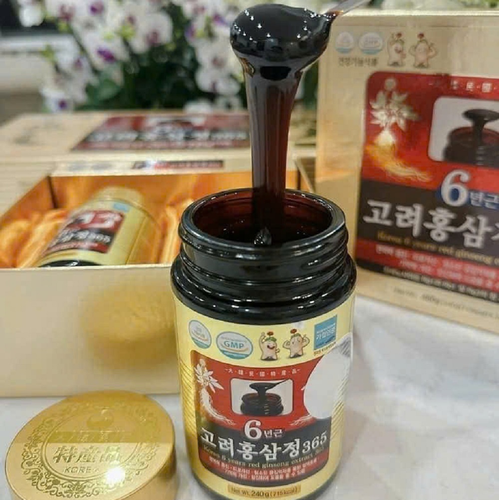 Dạng cao đặc sánh của sản phẩm cao sâm 365 Hàn Quốc Dạng cao đặc sánh của sản phẩm cao sâm 365 Hàn Quốc