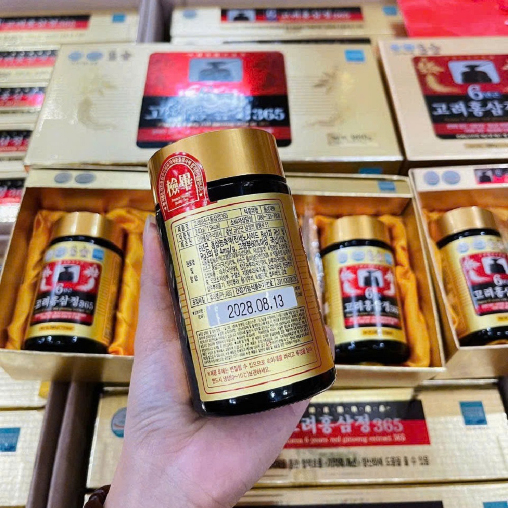 Mặt sau lọ cao sâm 365 Hàn Quốc 6 năm tuổi cô đặc Mặt sau lọ cao sâm 365 Hàn Quốc 6 năm tuổi cô đặc