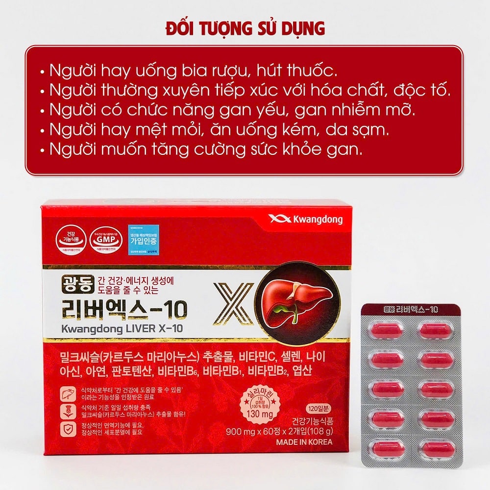 Đối tượng sử dụng viên bổ gan kwangdong Liver 10 Đối tượng sử dụng viên bổ gan kwangdong Liver 10