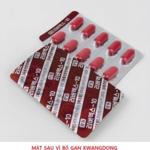 Mặt sau vỉ bổ gan kwangdong Hàn Quốc
