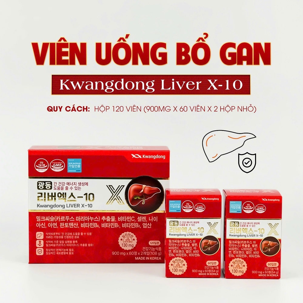 Viên uống bổ gan Kwangdong Hàn Quốc hộp 120 viên Viên uống bổ gan Kwangdong Hàn Quốc hộp 120 viên