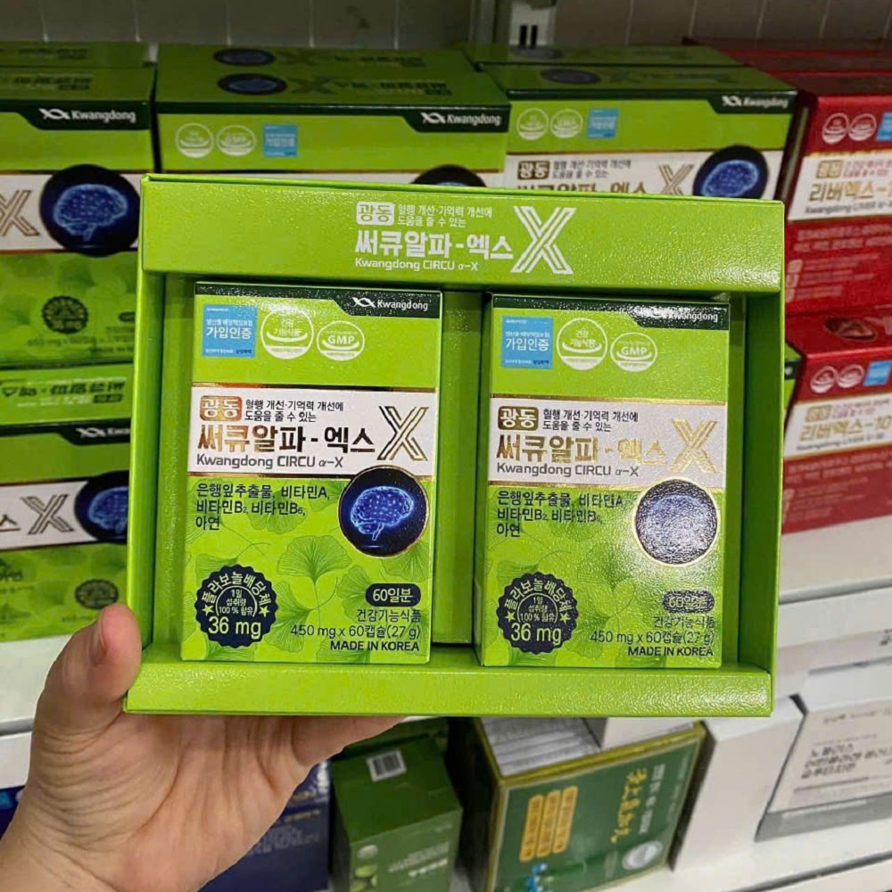 Một hộp bổ não Kwangdong lớn gồm 2 hộp nhỏ mỗi hộp 60 viên Một hộp bổ não Kwangdong lớn gồm 2 hộp nhỏ mỗi hộp 60 viên