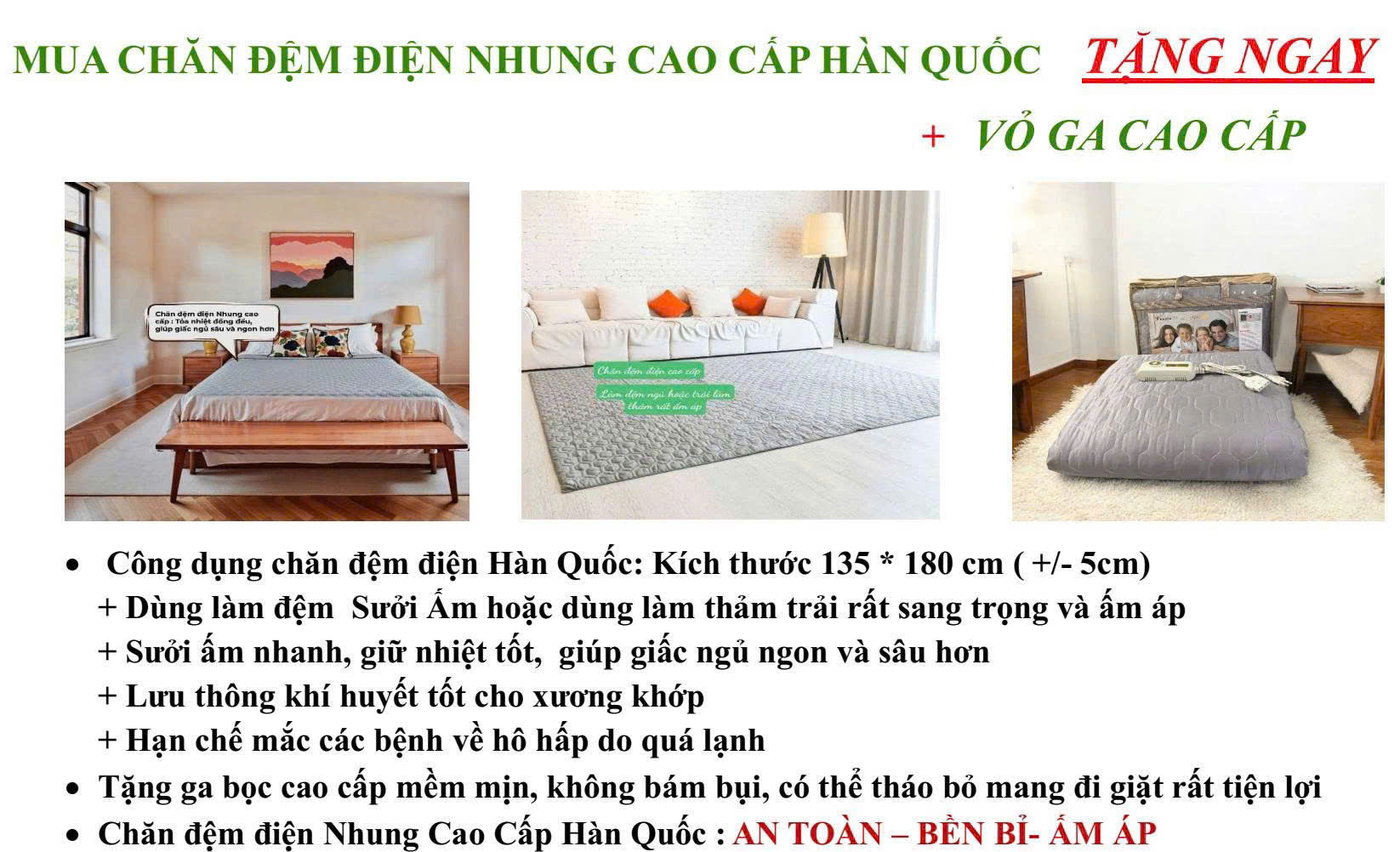 Giữ nhiệt tốt làm ấm nhanh tốt cho sức khỏe