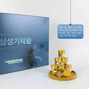 Mỗi hộp lớn gồm 60 viên nhỏ an cung bổ não hộp giấy xanh Samsung