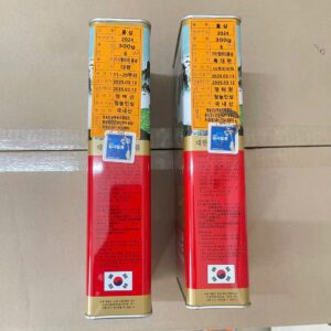 Mặt cạnh thông tin hộp sâm khô cao cấp 300 gram