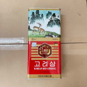 Mặt sau hộp sâm khô nguyên củ Hàn Quốc 300 gram