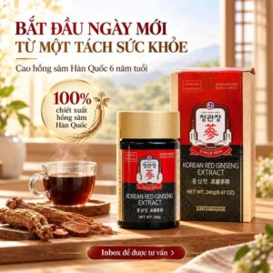Thành phần hoàn toàn từ sâm 6 năm tuổi cao cấp Hàn Quốc