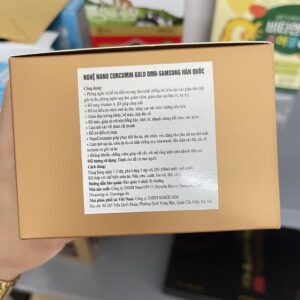 Tem phụ sản phẩm nghệ Nano Cucurmin Gold Hàn Quốc 100 tép