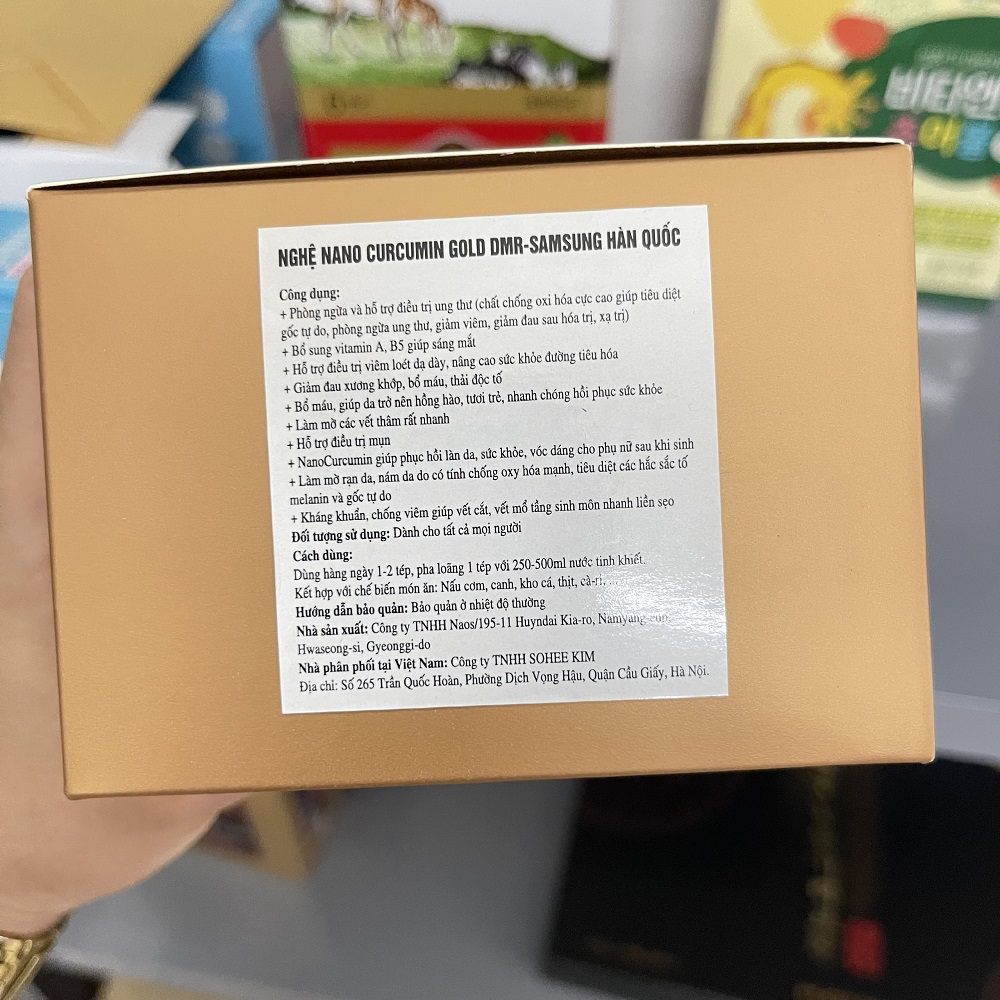 Tem phụ sản phẩm nghệ Nano Cucurmin Gold Hàn Quốc 100 tép Tem phụ sản phẩm nghệ Nano Cucurmin Gold Hàn Quốc 100 tép