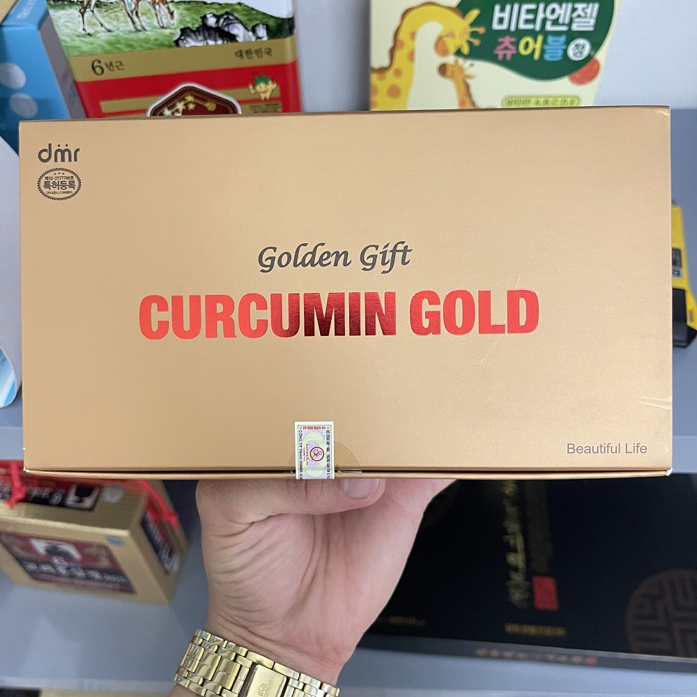 Tinh nghệ Nano Golden-Gift Curcumin Gold Hàn Quốc hộp 100 tép hàng công ty nguyên tem Tinh nghệ Nano Golden-Gift Curcumin Gold Hàn Quốc hộp 100 tép hàng công ty nguyên tem
