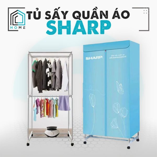 Tủ sấy quần áo Sharp có điều khiển