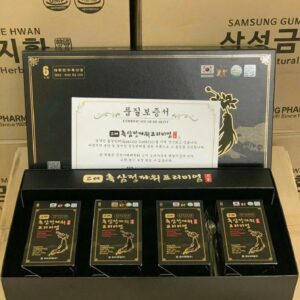 Một hộp cao hắc sâm Dongbo Vip gồm 4 hộp nhỏ