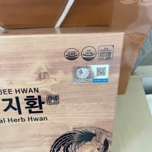 Mã vạch và chứng chỉ sản phẩm Gum Jee Hwan hộp giấy 60 viên