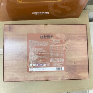 Mặt sau sản phẩm Samsung Gum Jee Hwan hộp giấy 60 viên