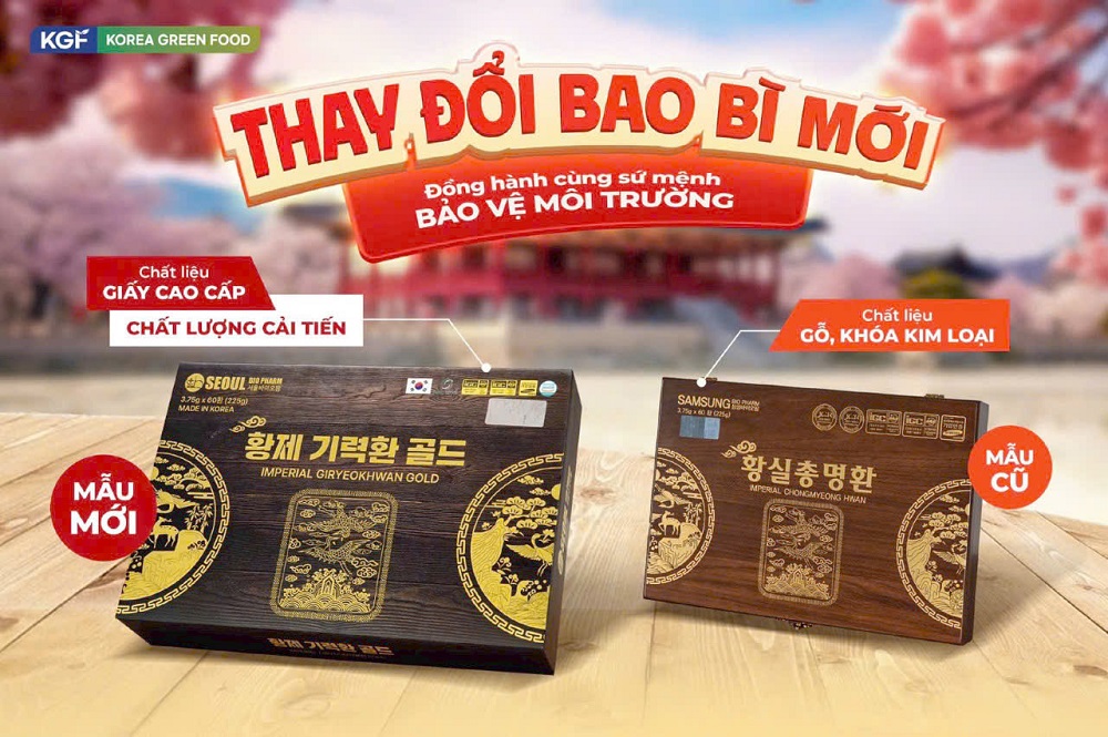 An cung Imperial Chongmyeong Hwan gộp gỗ đổi mẫu mới sang hộp giấy