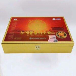 Mặt hộp sản phẩm nước đông trùng Kanghwa Hàn Quốc hộp gỗ Vàng 60 gói