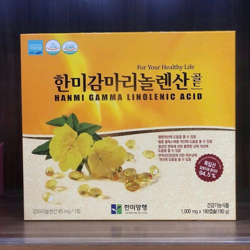 Tinh dầu hoa anh thảo Hanmi Gamma Linolenic Acid 180 viên Tinh dầu hoa anh thảo Hanmi Gamma Linolenic Acid 180 viên