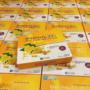 Mặt trước hộp tinh dầu hoa anh thảo 180 viên Hàn Quốc