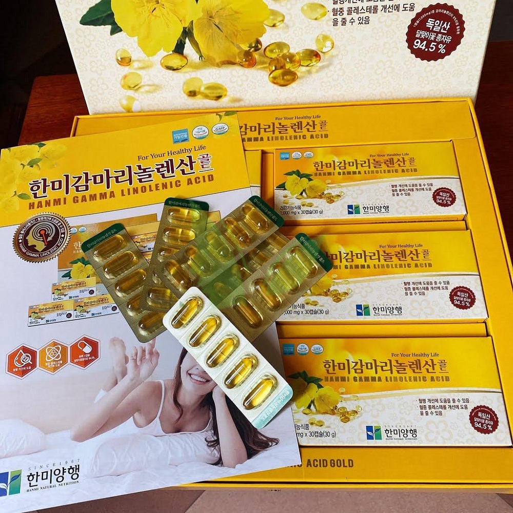 Tinh dầu hoa anh thảo Hanmi Gamma Linolenic Acid 180 viên Tinh dầu hoa anh thảo Hanmi Gamma Linolenic Acid 180 viên