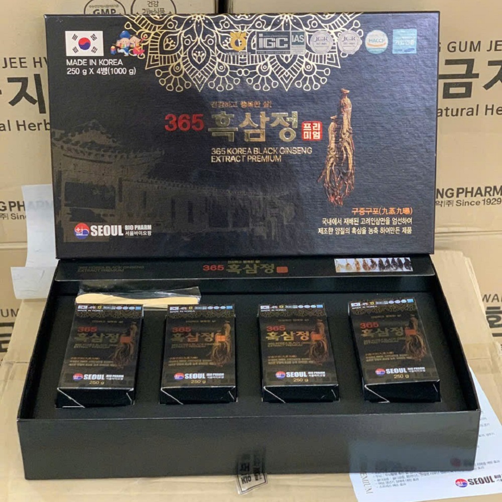 Cao hắc sâm 365 Samsung Bio Hàn Quốc set 4 lọ x 250 gram Cao hắc sâm 365 Samsung Bio Hàn Quốc set 4 lọ x 250 gram