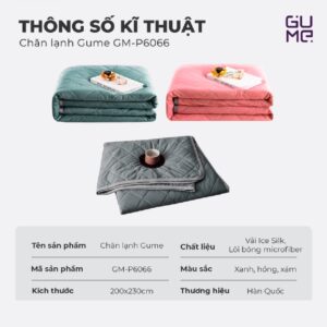 Thông số kỹ thuật chăn hè Gume Hàn Quốc