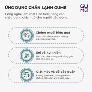 Công nghệ hiện đại được sử dụng trên chăn lạnh Gume