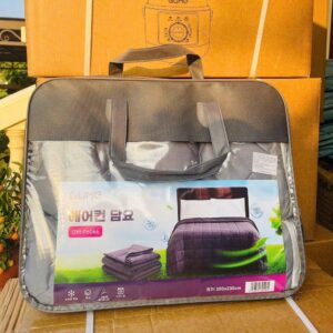 Chăn hè siêu mát Hàn Quốc Gume kèm túi xách siêu sang màu xám