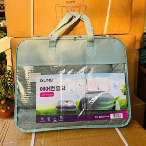 Chăn hè siêu mát Hàn Quốc Gume kèm túi xách siêu sang màu xanh