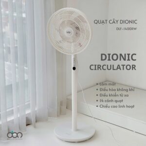 Màu trắng sữa siêu sang trọng của dòng quạt điều hòa Hàn Quốc Dionic
