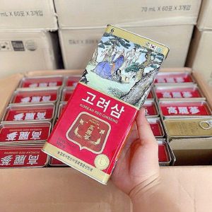 Mặt trước sâm khô hộp thiếc ông tiên Hàn Quốc 300 gram